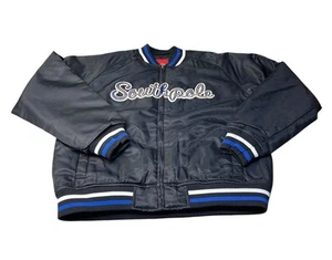 Southpole Jr Collection Varsity Satin Zip Front Jacket Youth Large 22” x 22” - Picture 1 of 5