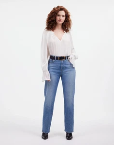 Madewell Sz 28 The Curvy 90s Straight Jean Rondell Wash High Rise Denim NWT - Picture 1 of 14