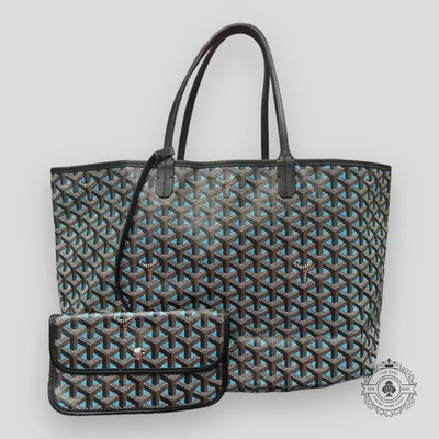 Bolso de Mano Goyard Goyardine Lona St. Louis Claire PM Turquesa/Negro Foto 1 de 4
