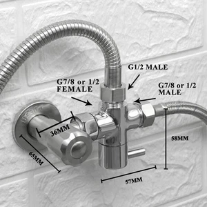 Hand Held Toilet Shattaf Adapter Hose Bidet Spray Handheld Shower Sprayer Head _ - Imagen 1 de 19