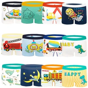 Boys Underwear Boxer Shorts Cotton Dinosaur Pattern Boy Underwear 12 Pack, 9-... - Picture 1 of 5
