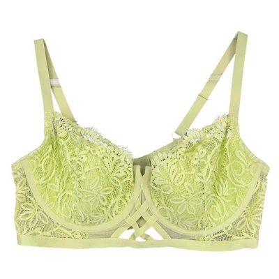 Sujetador Adore Me para mujer 40D encaje balconette verde lencería floral Foto 1 de 4