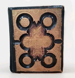 1800s Pictorial Family Bible Self Pronouncing Edition Christian New & Old Test. - Picture 1 of 24