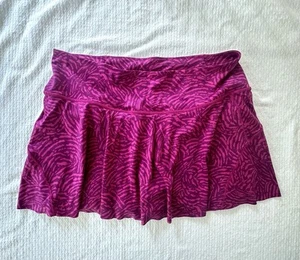 Falda Athleta Mujer XL Tenis Golf Pickleball Skort Rosa Fucsia Estampado Animal - Imagen 1 de 7