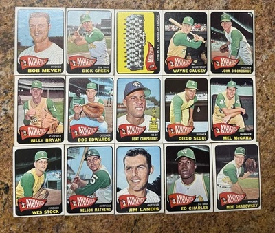 (15) 1965 Kansas City Athletics Bert Campaneris Ed Charles Diego Segui - Image 1 of 2