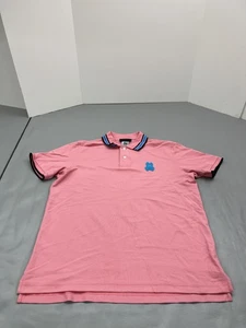 Psycho Bunny Polo Shirt Mens Large Striped Bunny Skull Pima Cotton Golf Preppy - Picture 1 of 8