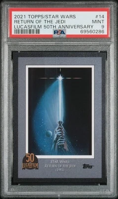 2021 Topps Star Wars #14 Return of the Jedi Lucasfilm 50th Anniversary PSA 9 - Image 1 of 2