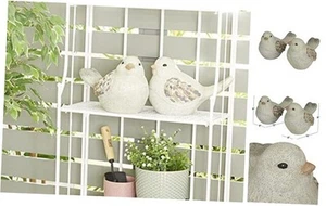  Polystone Bird Decorative Garden Sculpture Indoor Outdoor Garden Statues, Set  - Picture 1 of 8
