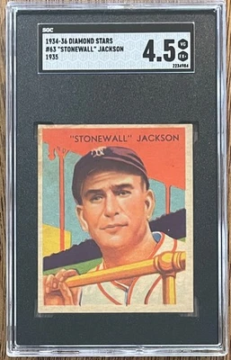 1935 (‘34-36) Diamond Stars #63 Travis “Stonewall” Jackson NY Giants HOF SGC 4.5 - Image 1 of 4
