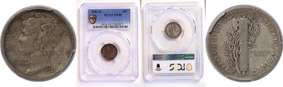 1921-D 10C Mercury Dime PCGS VF-30 - Image 1 of 3