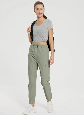 Pantalones de Carga Cónicos Caqui Verde Oliva Nylon Cordón Talla XL NUEVOS CON ETIQUETAS Foto 1 de 4