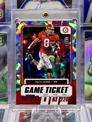 2021 Contenders Numbered /23 Pink Cracked Ice Ticket Julio Jones Alabama Tide - Image 1 of 2
