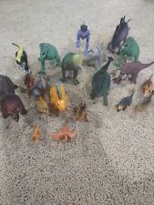 Huge plastic toy dinosaur lot. Some vintage some new, all different brands 