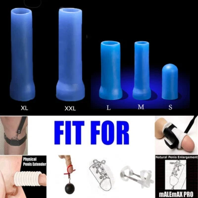 2PCS Male Penis Extender Stretcher Max Vacuum Enhancer Enlarger Silicone Sleeve - Image 1 of 4