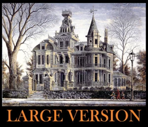 Haunted Halloween viktorianisch gruselig Littlefield Home Austin SIGNIERT Randy Schweißer - Bild 1 von 2