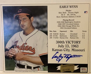 Early Wynn Cleveland Indians Signed Autograph 8 x 10 300th Victory Photo PSA DNA - Picture 1 of 2