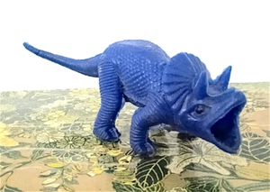 MOSTRONE - MONSTER - CHINASAUR - DINOSAURO 80s China figure gomma blu - Imagen 1 de 5