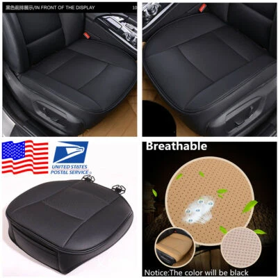 Black Universal PU Leather Luxury Car SUV Seat Protector Seat Cover Cushion Mat Foto 1 de 4