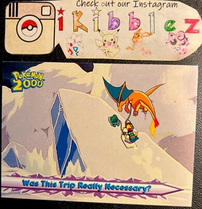 Was This Trip Really Necessary? 49 LP Pikachu Ash Zard Blue Label Topps Pokémon - Picture 1 of 2