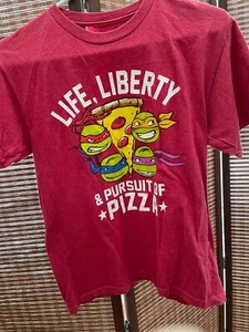 Teenage Mutant Ninja Turtles Pursuit of Pizza Boys Size M Short Sleeve T Shirt - Picture 1 of 4