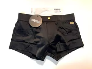 Andrew Christian Gr. M Badehose einfarbig quadratisch geschnitten - schwarz/gold - Bild 1 von 12