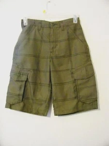 Boys Hawk Dress Shorts Size 10 Army Green Plaid EUC!!! - Picture 1 of 1