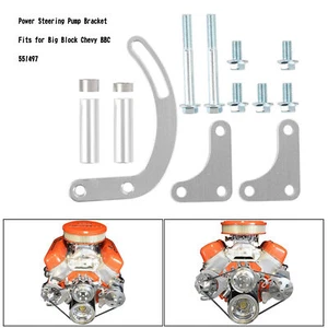 Billet Power Steering Pump Bracket Kit Fit Chevy SBC 305 327 350 Small Block B2 - Picture 1 of 12