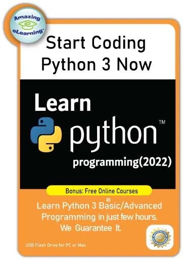 Start Coding Python 3 with this complete training course in USB (PC or Mac) - Image 1 of 1
