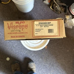 Muro Screws ES8300WEP-GY 8X3" Grey Deck Shieldguard Coated Square Drive 900 Pcs. - Picture 1 of 1