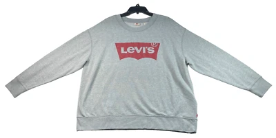Suéter Levis Mujer Talla Grande 2X Gris Logo Levis Manga Larga Nuevo Foto 1 de 4