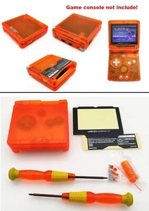Transparent Clear Orange Shell Housing Case For Game Boy Advance SP GBA SP - Picture 1 of 7