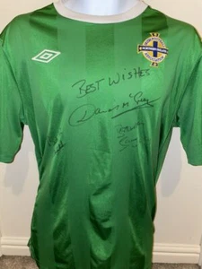 Signed McIlroy, McCreery Whiteside Northern Ireland Autograph Home Shirt - Picture 1 of 5