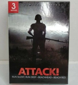 TGG Direct DVD Attack! (Limited Series) 3 Movies Beachhead Beach Red Run Silent - Picture 1 of 8