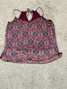 Ella Moss Damen Shirt Größe M Mehrfarbig Boho Fließend Gefüttert Vorne zum Binden - Bild 1 von 12