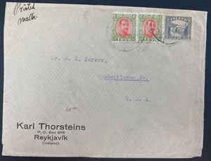 1930s Iceland Printed matter Commercial Cover To Bethlehem PA Usa - Picture 1 of 2