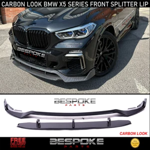 FOR BMW X5 G05 FRONT SPLITTER KIT SPOILER LIP M PERFORMANCE CARBON STYLE 2019+ - Picture 1 of 8
