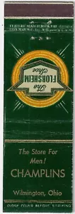 Scarpe Champlins Wilmington Ohio Florsheim copertina vuota libro fiammiferi - Foto 1 di 3
