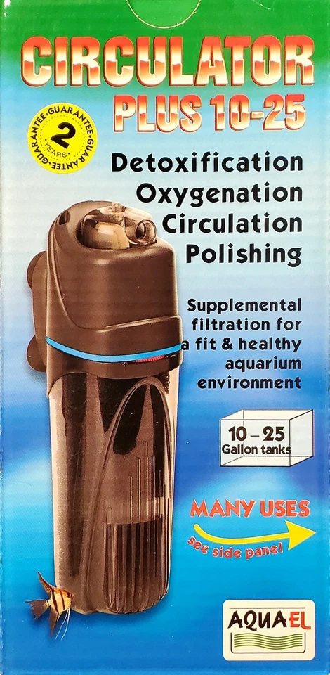 CIRCULADOR AQUAEL PLUS 10-25 VENTILADOR 1 BOMBA FILTRO AGUA ACUARIO INTERNO 85 GPH Foto 1 de 4