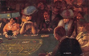 "La Roulette" A Gambling Scene Raphael Tuck Seria 991 Postcard - Picture 1 of 2