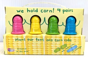 Butter Baby Corn Picks 4 Pairs Keep Hands Clean Dishwasher Safe Talisman Design - Picture 1 of 5