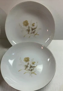 2 Vintage Sabin Fine China Gold Rose Coup Suppe Salat Schüsseln 8" - Bild 1 von 7