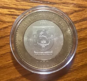 Mexico 2003 Yucatán $100 Pesos Bimetallic Silver Coin (AU+) 1st Edition - Picture 1 of 2