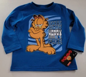 Nickelodeon Garfield Long Sleeve Blue Graphic Shirt For Toddlers Size 2T NEW - Picture 1 of 3