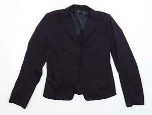 Uni Qlo Womens Purple Polyester Jacket Blazer Size M