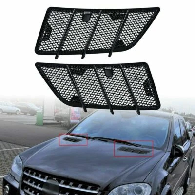 Pair Hood Air Vent Grille Cover For Mercedes Benz 06-2011 W164 GL Class 350 450 Foto 1 de 4