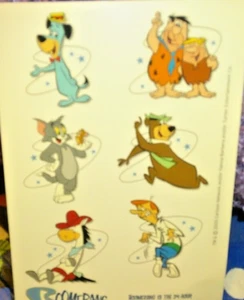 BOOMERANG CARTOON NETWORK TATTOOS FRED YOGI GEORGE JETSON TOM & JERRY RARE - Picture 1 of 1