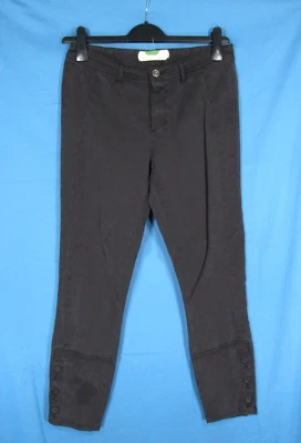 BY ANTHROPOLOGIE Faded Black RIBBED KNIT 3-Button Ankle SKINNY PANTS Sz 29 - Image 1 of 4