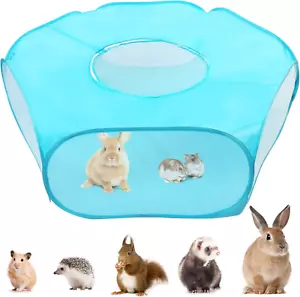 Small Animal Playpen, Guinea Pig Playpen, Foldable Hamster Cage Tent with Zipper - Picture 1 of 7