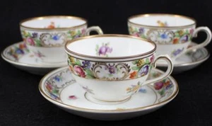 Juegos de 3 tazas y platillos Schumann DRESDNER ART (SUAVES) BUEN ESTADO - Imagen 1 de 6
