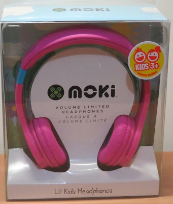 Moki Lil' Kids Volumn Limited HEADPHONES Pink Brand New In Box Music/ MP3 - image 1 of 3